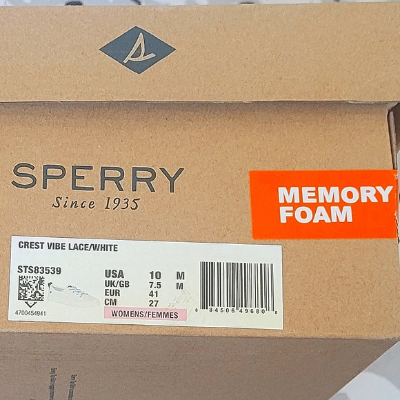 Sperry, Crest Vibe, White, Size 10 - Picture 5 of 5